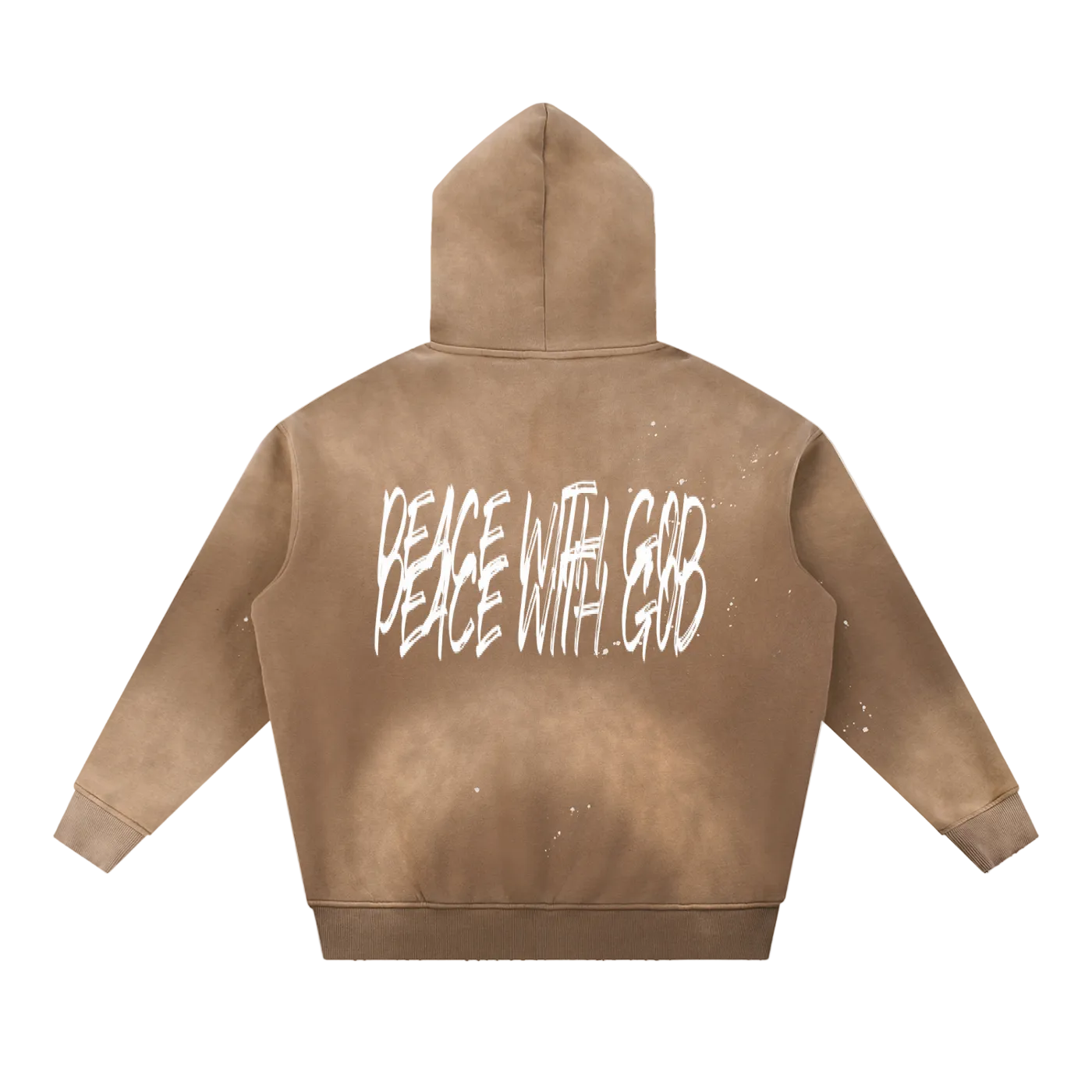 Vintage Washed Frayed Fleece Hoodie