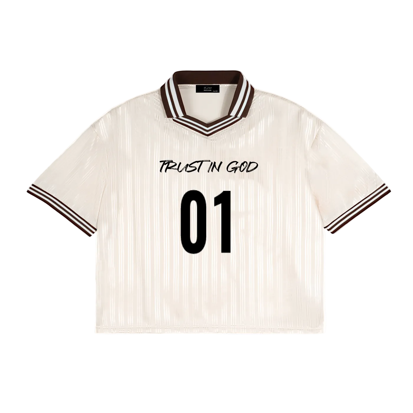 Contrast Stripes Polo Collar T-Shirt