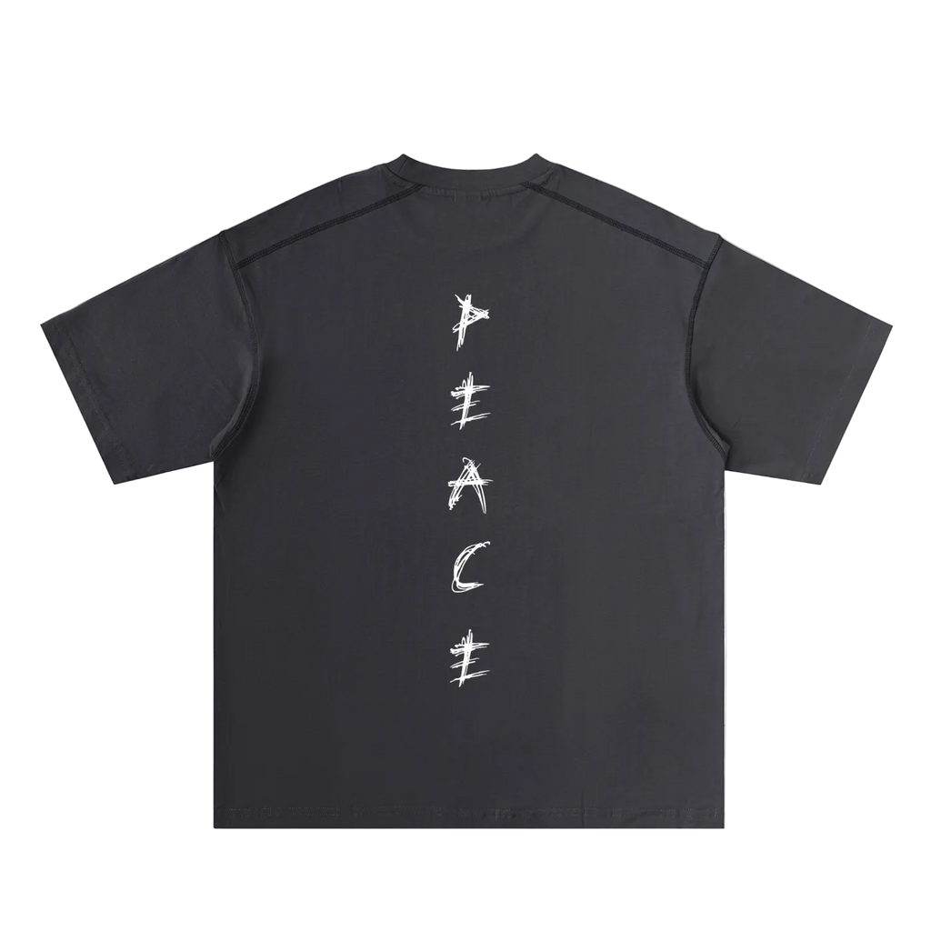 Oversized Contrast-Stitched Cotton Tee
