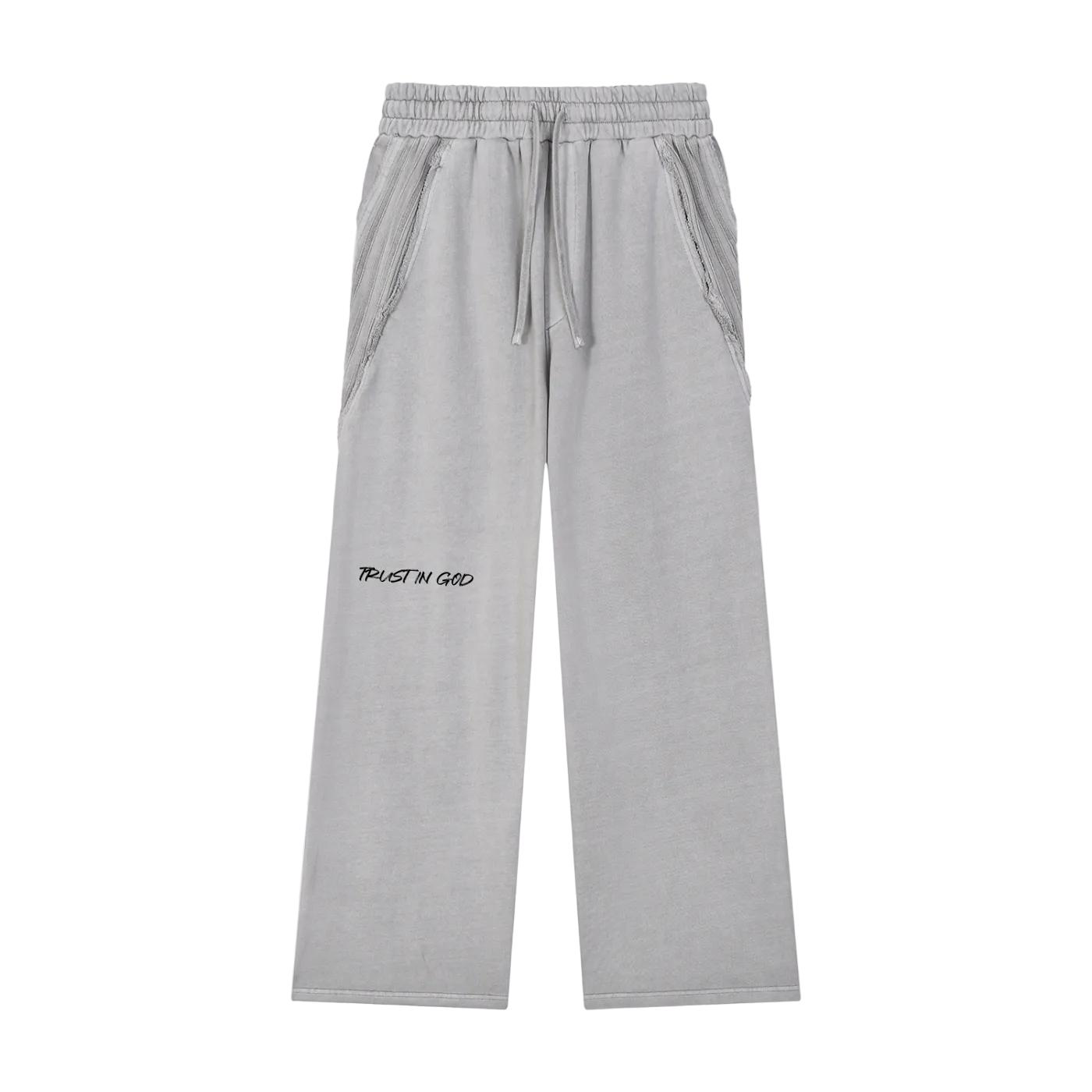Snow Washed Tape Raw Edge Sweatpants