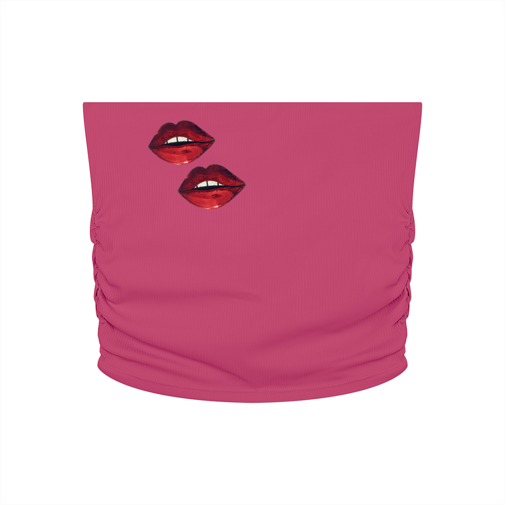 Women’s Ruched Cropped Yoga Tube Top