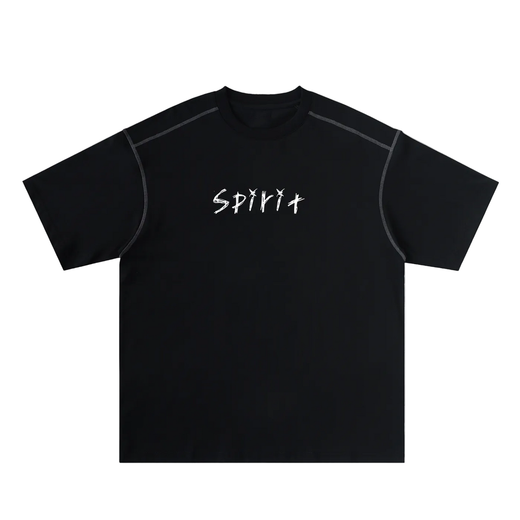 Oversized Contrast-Stitched Cotton Tee