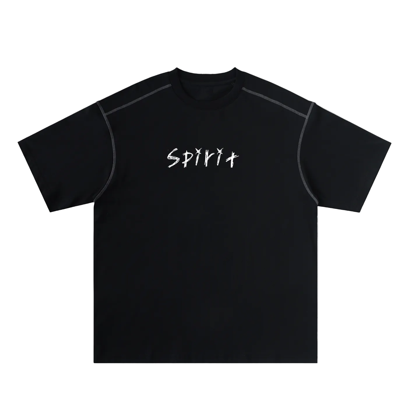 Oversized Contrast-Stitched Cotton Tee