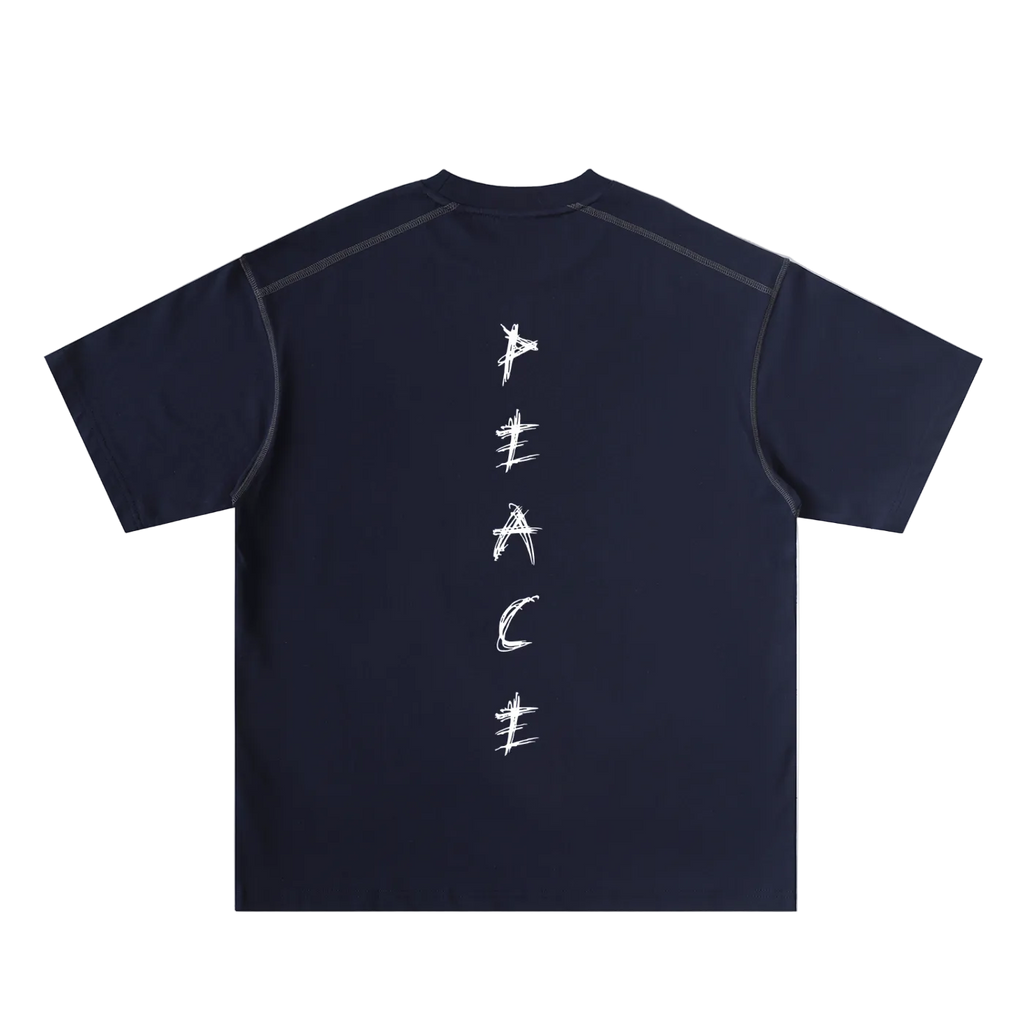 Oversized Contrast-Stitched Cotton Tee