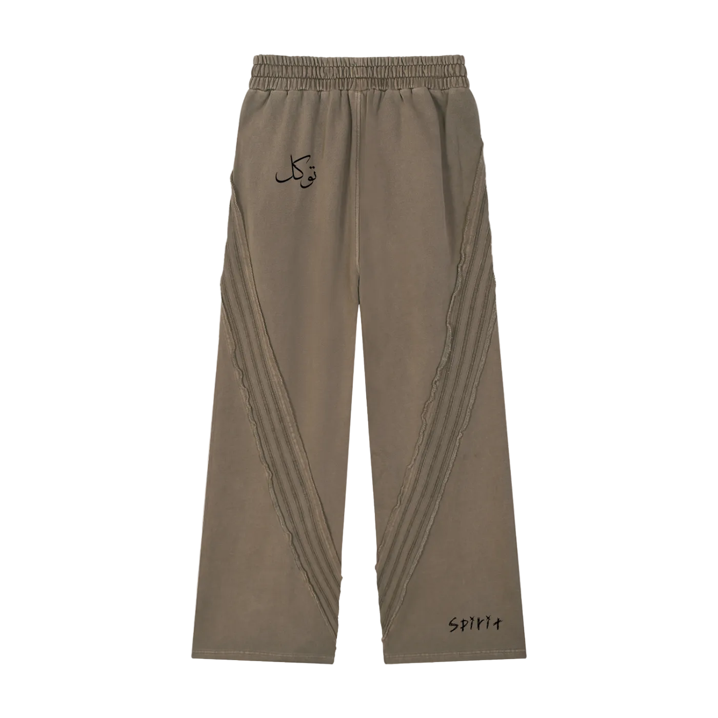 Snow Washed Tape Raw Edge Sweatpants